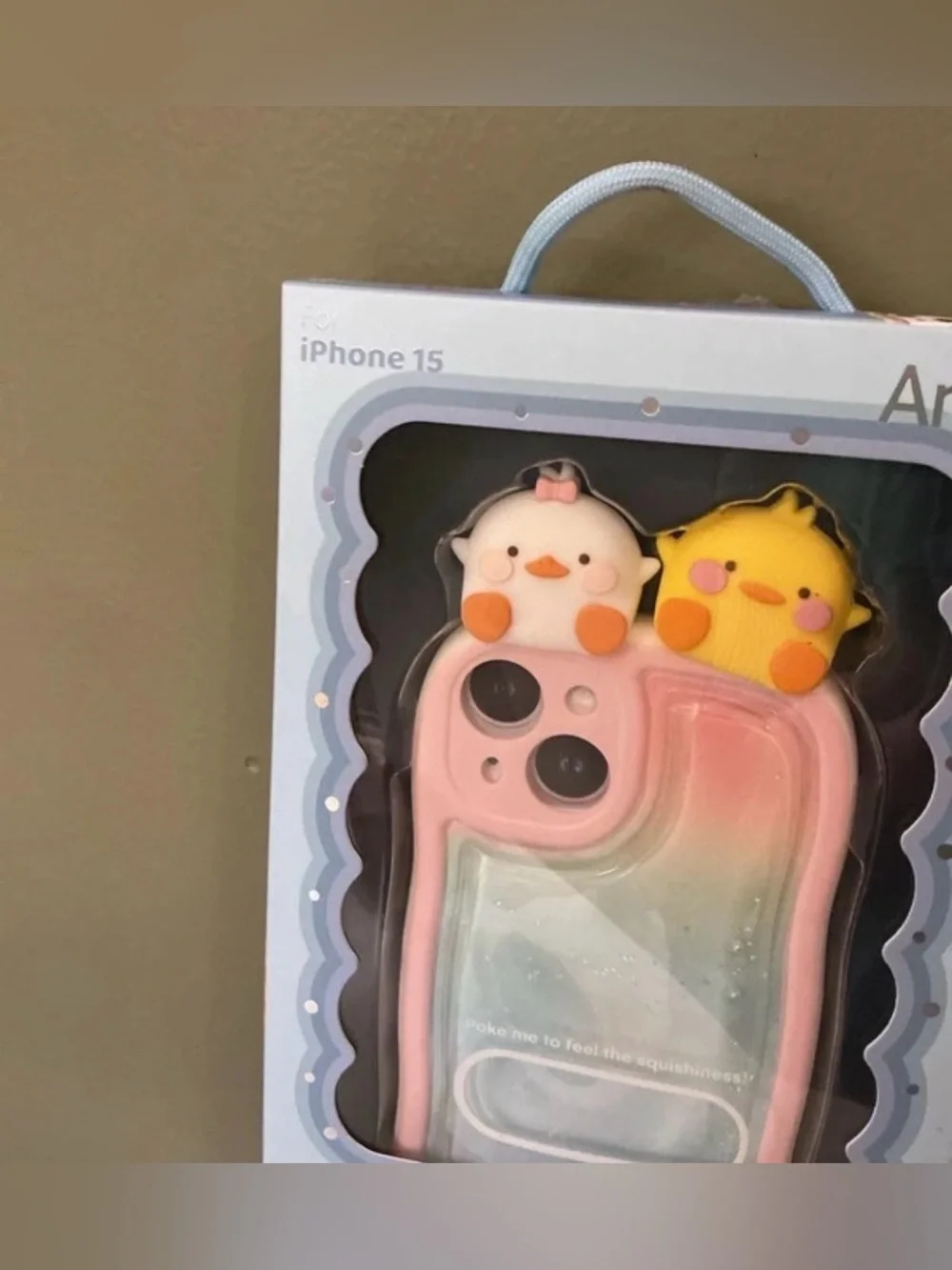 Artikl Dream Float Gradient Pink & Mint iPhone 15 Case with Peek-a-pals NWT